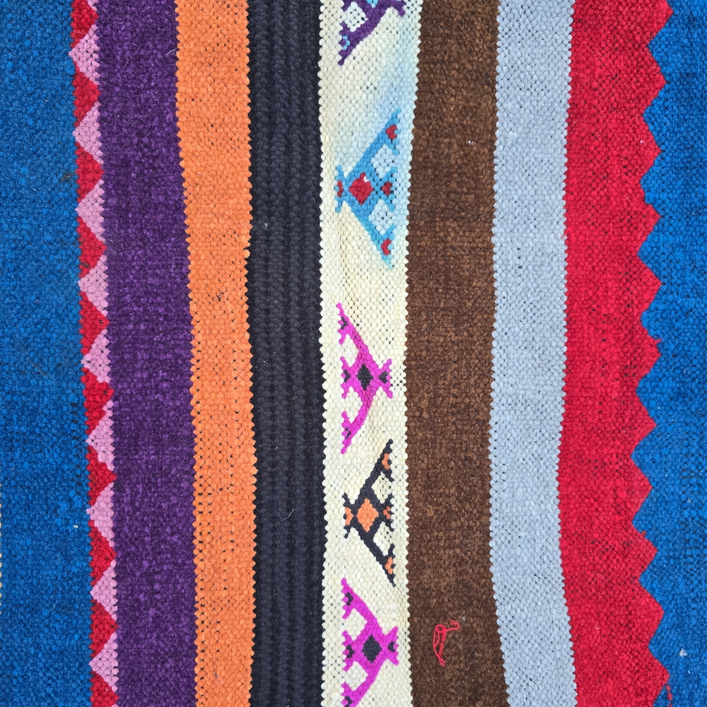 Colorful Striped Woven Rug - Picture 4 of 5